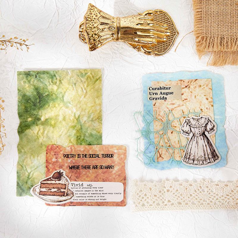 20pcs/1 lot Material Paper Stationery Time Series Retro Hand Account DIY Material Decoration Base