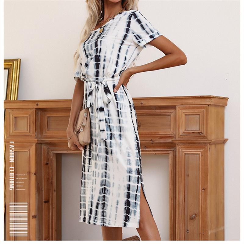 Elegant Bodycon Sexy Women's Short Sleeve Printed Dress for Women 2022 Summer Boho Party Dresses Woman Robe Femme Ladies