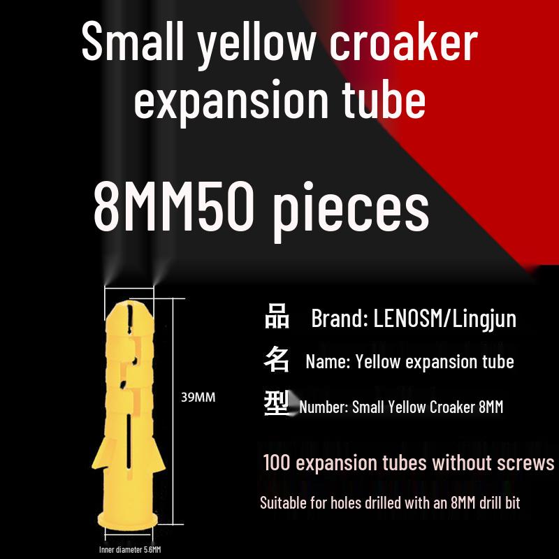 Plastic Expansion Tube: Round, Square, Triangle Wall Plug & Screw Set