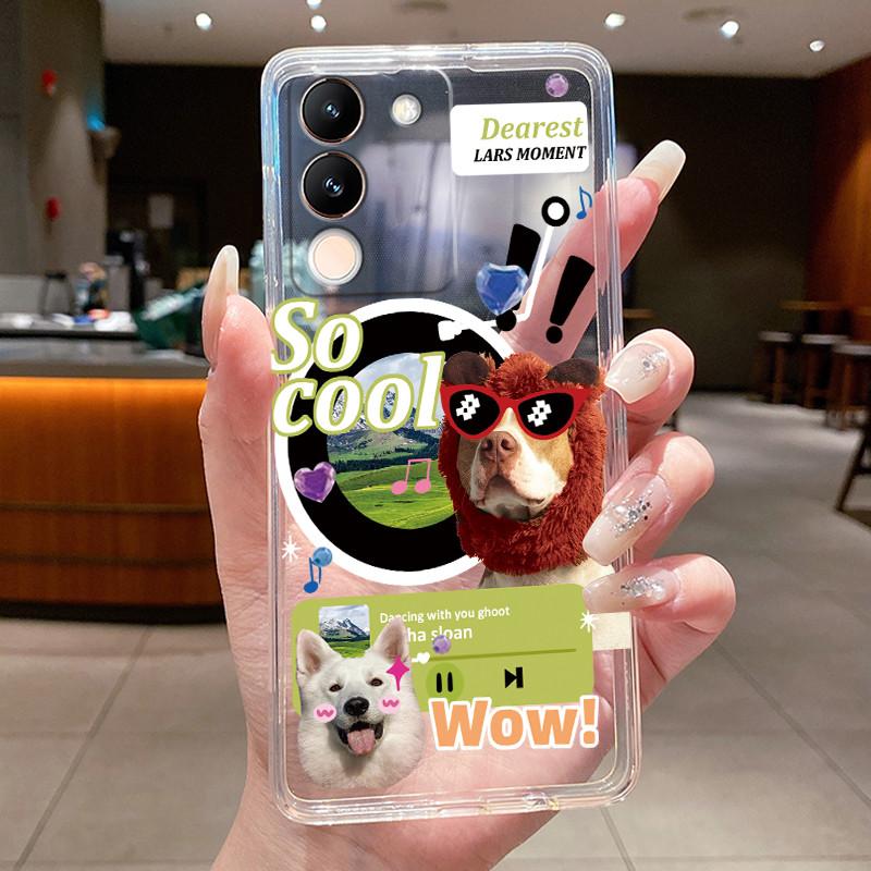 Phone Case For Vivo V29e V27e 5G Slim Soft TPU Cover Clear Silicone Aesthetic Luxury Fashion Butterfly Flowers New Design Case