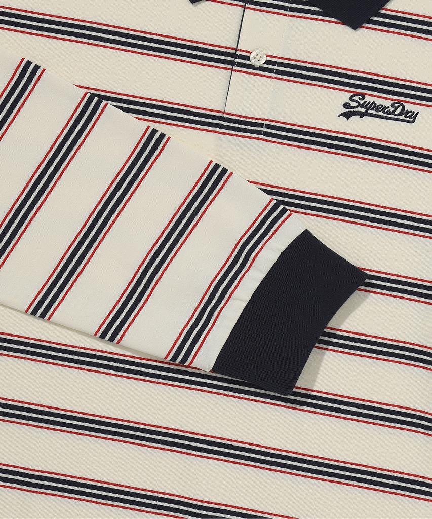 Syupeodeulai Mehrfarbig gestreiftes Poloshirt Elfenbein Sduipdp27Ivr