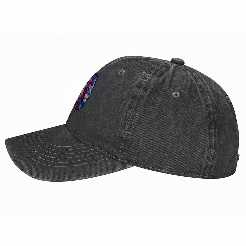 2026 Line Color Art Lion Head Minimalist And Majestic Wildlife Illustration Baseball Cap Gentleman Hat Hood Male Women's
