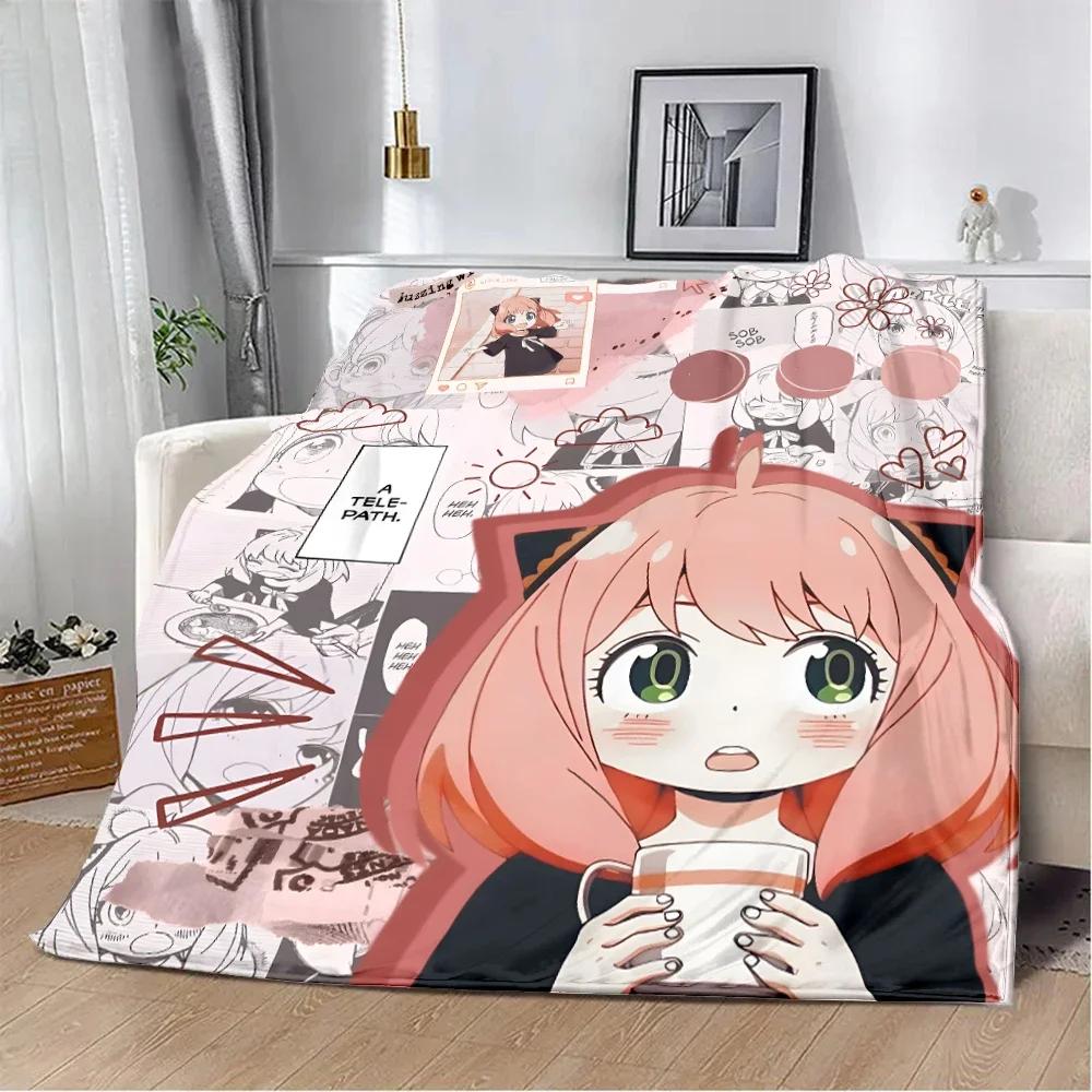 Spy x family Cartoon anime Printed Blanket Picnic Blankets Warm Blanket Soft and Comfortable Blanket Home Travel Birthday Gift