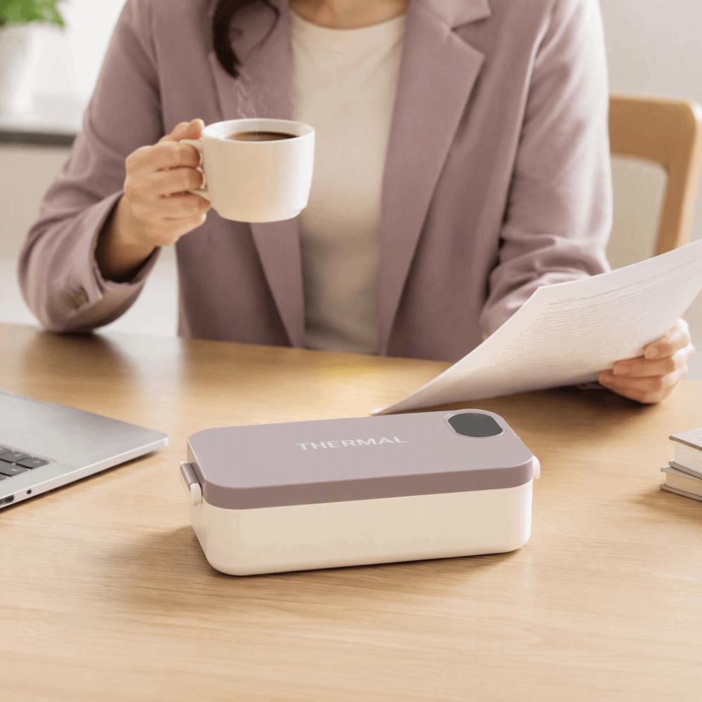 900ml Heating Lunch Box Intelligent Timer Heated Lunch Box Electric Rice Cooker  Car Travel