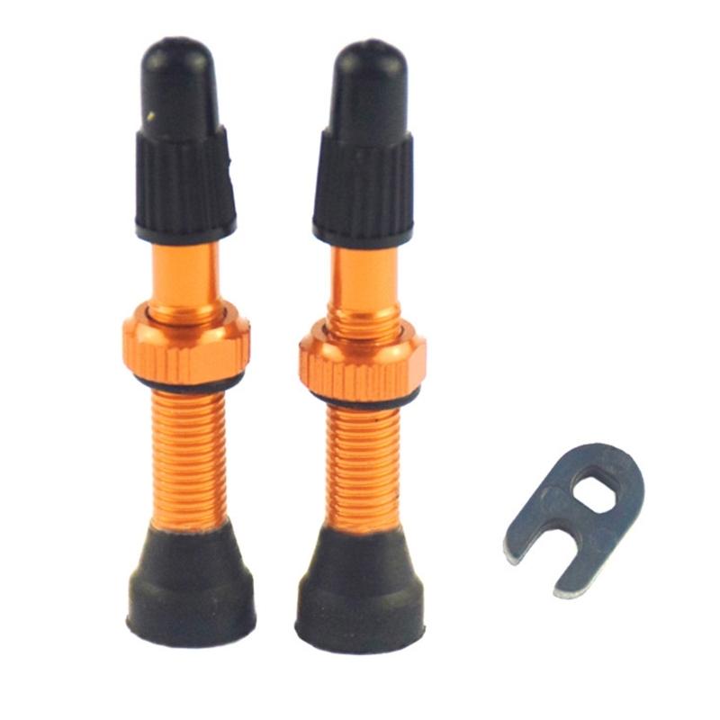 Tubeless Cycling Air Nozzles for Tire Service Tasks, Tubeless Tire Nozzle Cap Pair with Sealing Base and Compacts Tool Included