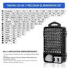 115 In 1 Precision Screwdriver Set PRO Electronics Magnetic Repair Tool Kit With Case For Repair Computer IPhone PC Household
