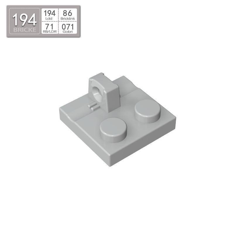 BRICKE 2x2 Hinged Brick Plate Compatible with Lego 92582 Building Blocks, Loose Parts, Bulk 50g (~68 pcs)