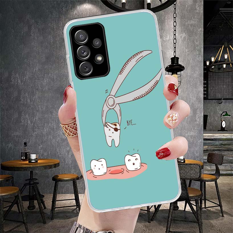 Wisdom Teeth Dentist Tooth Soft Phone Case For Samsung Galaxy A13 A14 A15 A16 A17 A53 A54 A55 A56 A57 A33 A34 A35 A36 A37 A23 A2