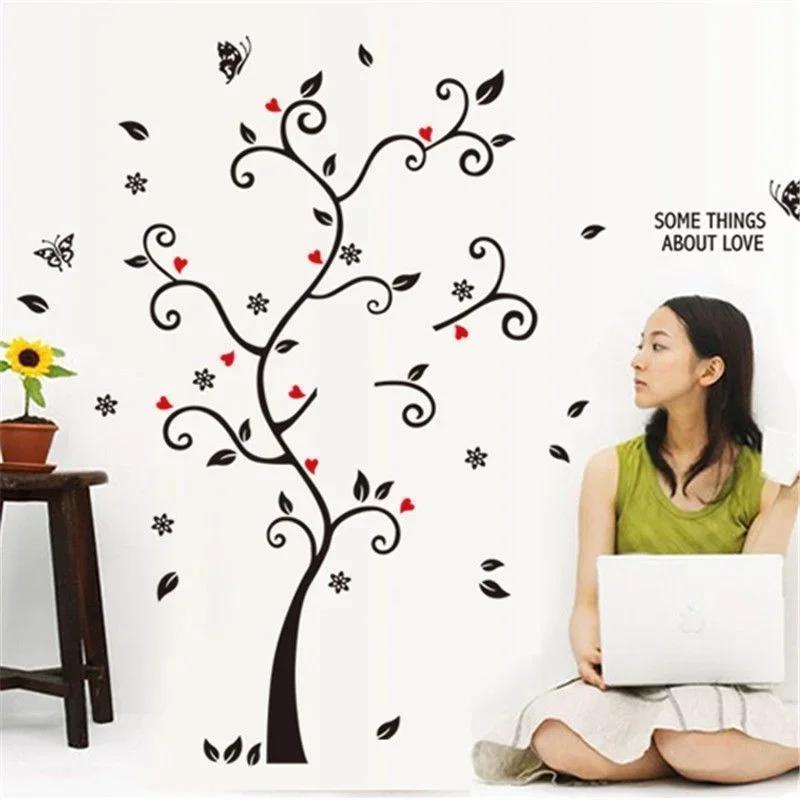 New 100*120Cm 3D DIY Removable Photo Tree Pvc Wall Decals/Adhesive Wall Stickers Mural Art Home Decor Household Supplies
