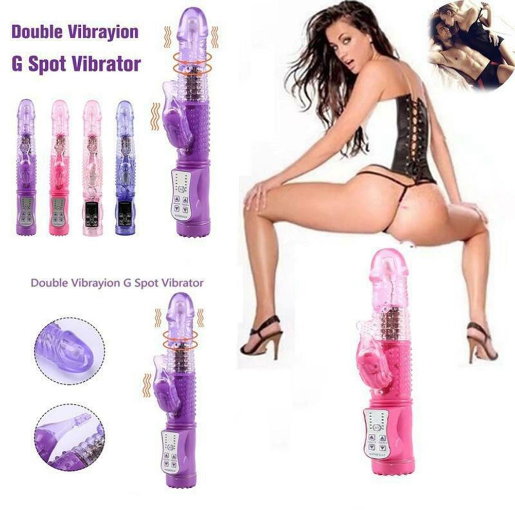 Rabbit Sex Tool Vibrating Retractable Vibrator for Women Rotation Dildo G Spot Sex Toy
