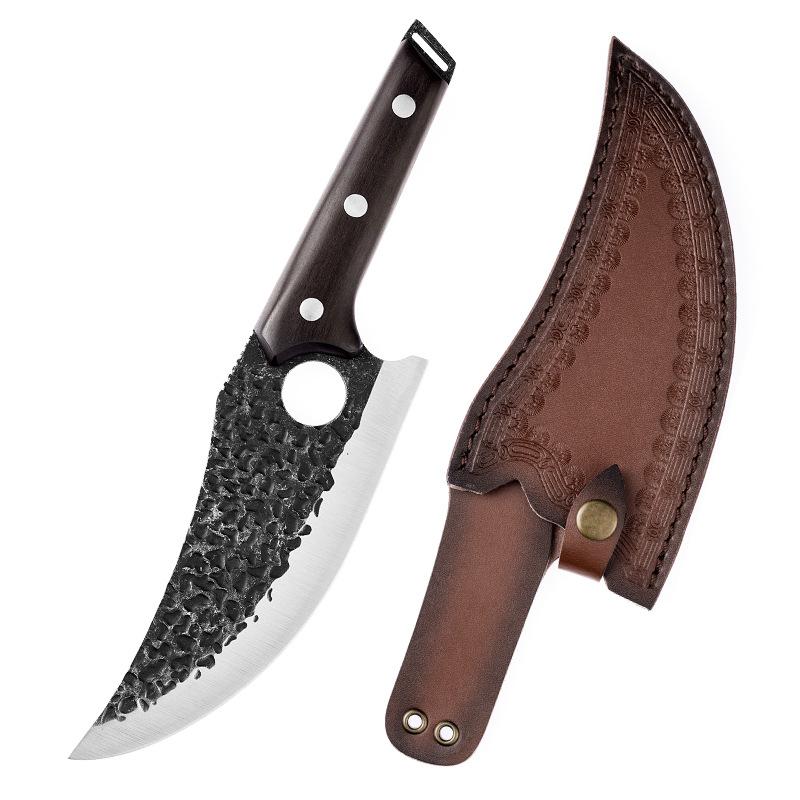 5CR15 Molybdenum Vanadium Steel Boning Knife Forged Kitchen Knife Ring Butcher Knife