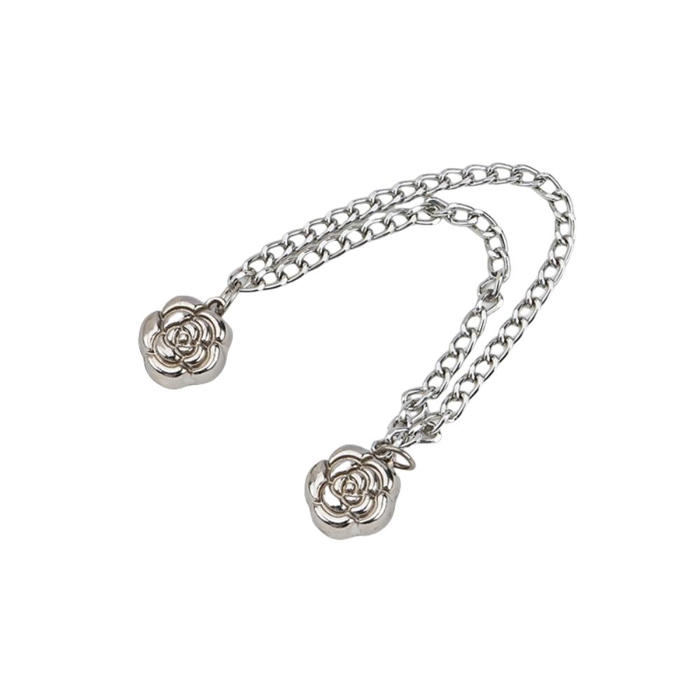 Multi-Function Shorten Trouser Clip Button Tassel Chain Cuff-link Leg Cuff Fixing Pin Skirts