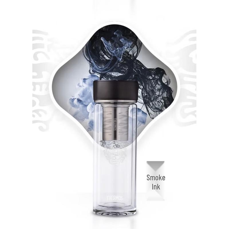 THERMOS Furuilong Double-Layer Glass Tea Bottle
