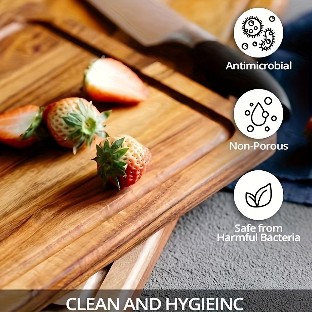 Cutting Wood Board With 1pc Juice Groove Wooden Chopping Board For Kitchen Meat And Cheese Cheese Board With Juice Slot