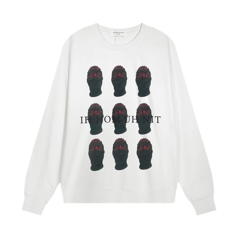 New Ih Nom Uh Nit Printed Loose Long Sleeve Crew Neck Sweater Trendy Brand Men's and Women's Same Style
