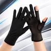 Mesh UV Protection Gloves Non Slip Thin Breathable Gloves Flip Touchscreen Ice Silk Gloves  Walking