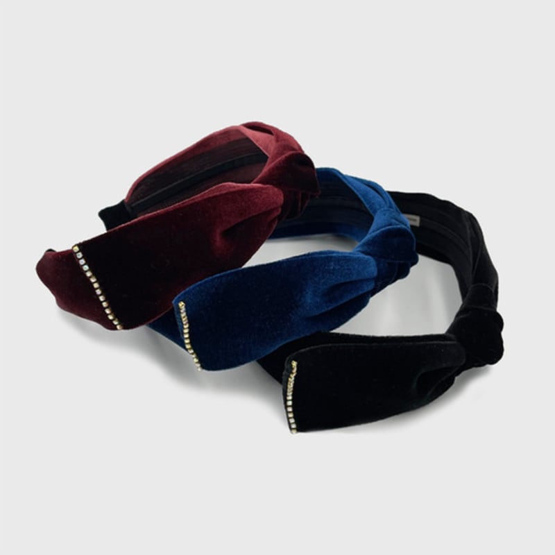 Jean Paul Clarisse Stone Velvet Ribbon Hairband JP-21-019HB