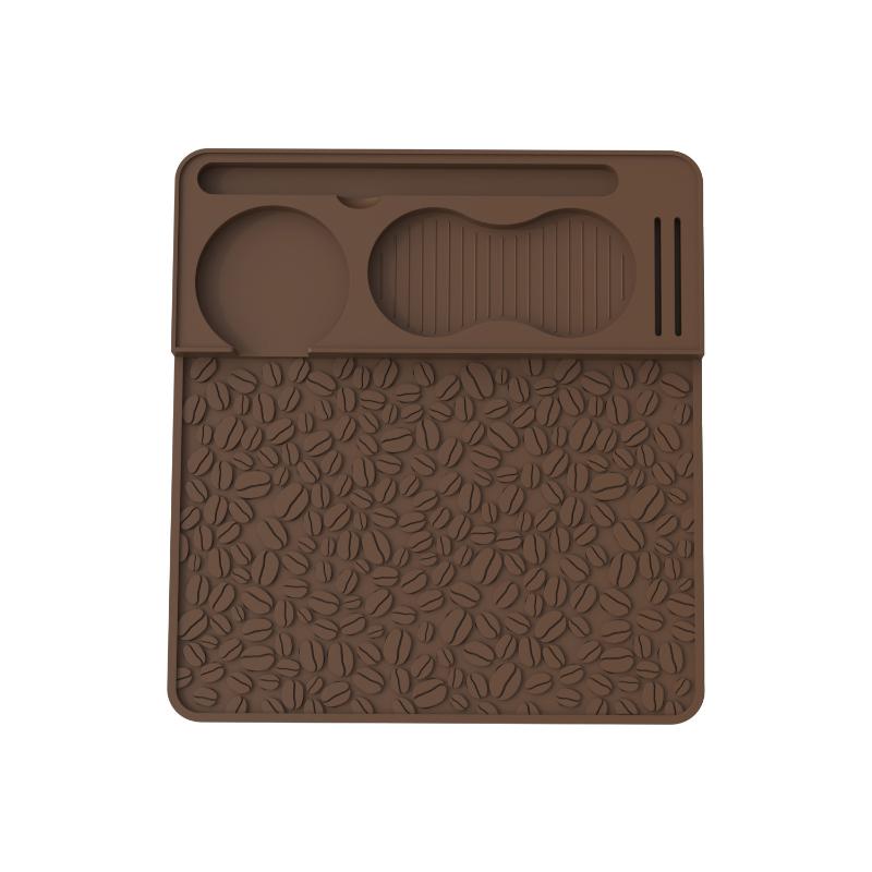 Espresso Tamping Mat, Professional Silicone Barista Station With Tool Slots, Compatible With Portafilters, Heat Resistant Mat