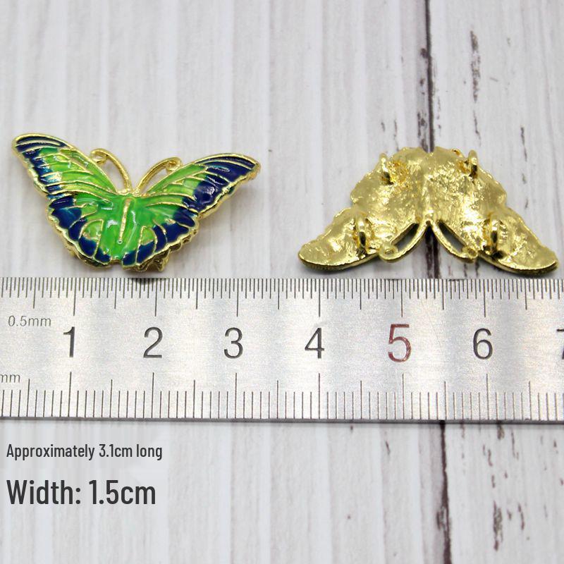 Colorful Cloisonné Enamel Butterfly Hanfu Hairpins & Hair Clips
