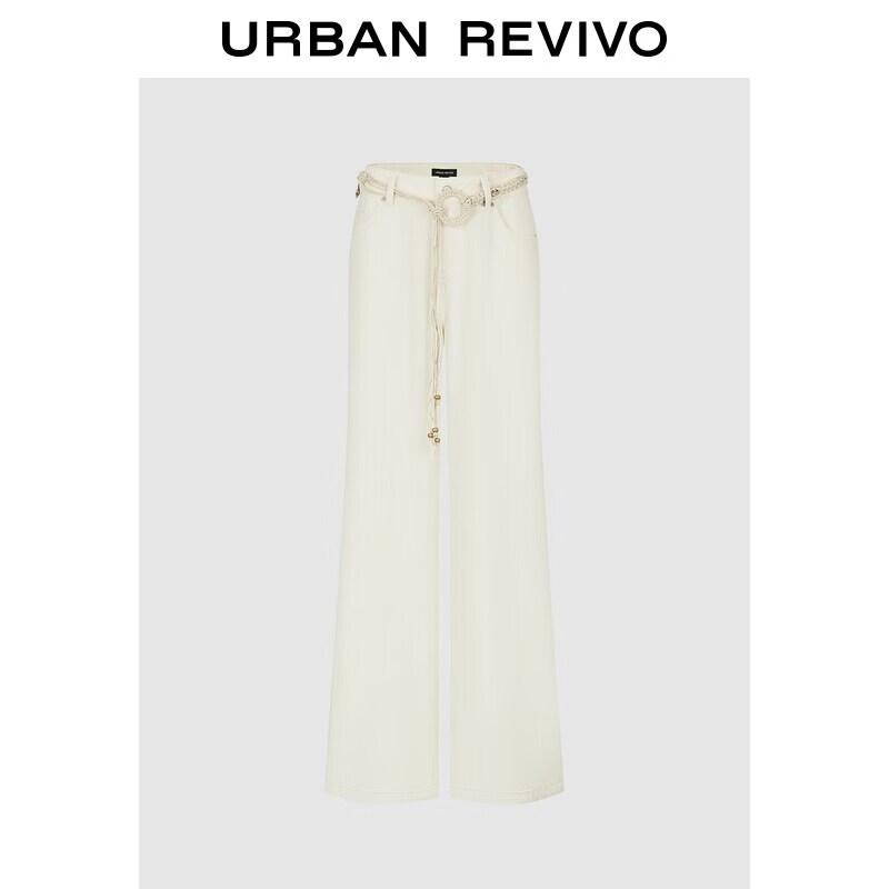 

UR2026 Women s Wide-Leg Casual Pants with Beaded Belt 27