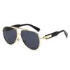 High-End Aviator Sunglasses - Unisex UV Protection, Large Frame Sunshade.