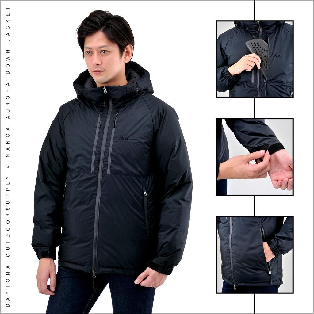 Daytona NANGA Aurora Down Jacket, Winter, Auroratex 760 Fill Power, 20,000mm Water Resistance, Black, Size M, 24069