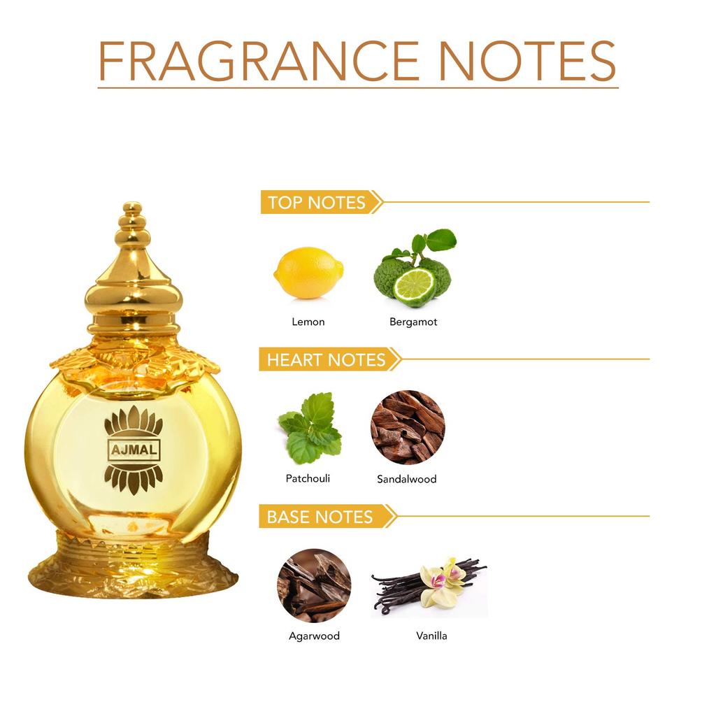 Ajmal Mukhallat Al Wafa Concentrated Oriental Oil Perfume Free From Alcohol For Unisex, 12ml