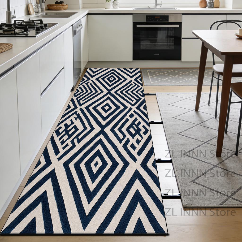 Navajo Geometric Kitchen Runner Carpet Luxury Decoration Living Room Long Rug Customizable Bedroom Bedside Washable Soft Mats