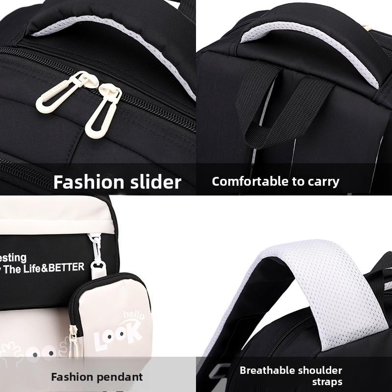 Middle School Backpack for Girls Simple Modern Bookbag Elementary School Bags Student Large Capacity Waterproof Laptop Backpack