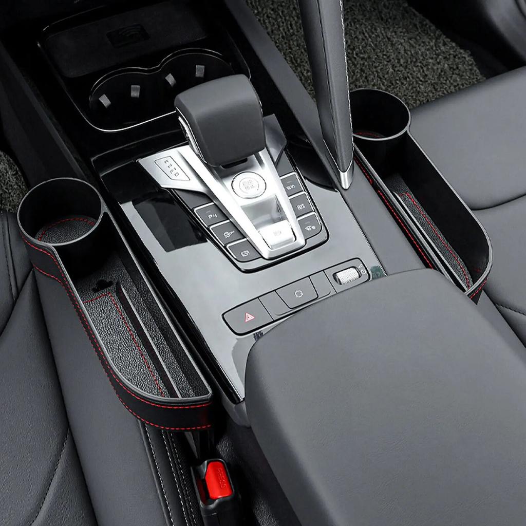 Car Storage Tools Black Auto Car Seat Gap Catcher Filler Storage Box Pocket Organizer  SUV Pocket Stowing Tidying Drink
