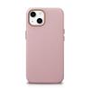 iPhone 14 Plus Magnetic Leather Case with MagSafe Litchi Premium Leather Case Pink