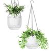 Hanging Plant Pot Set Featuring Self Watering Capability and Stylish Design