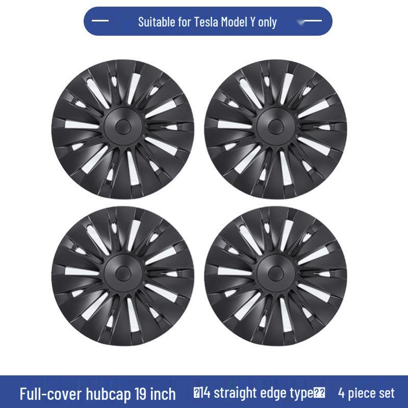 19palcový černý dekorativní kryt náboje kola pro kola Tesla Model Y