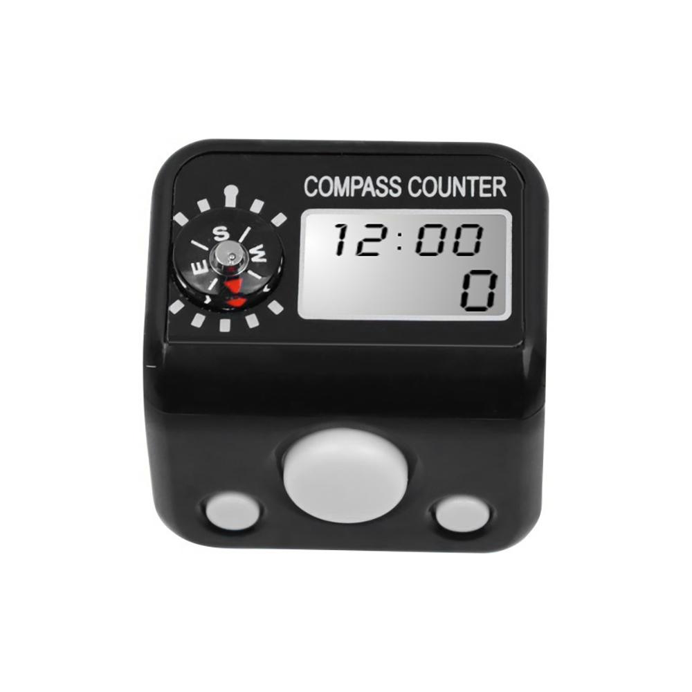 Электронный счетчик пальцев с компасом, сбрасываемый 5-значный ЖК-дисплей, электронный цифровой счетчик для пальцев рук