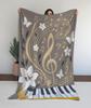 Music Crochet - Piano & Treble Clef Musical Notes Throw Single Crochet Tapestry Pattern Design (PDF)