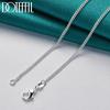 2mm O-Chain 40-75cm Necklace Silver Color Beautiful Jewelry