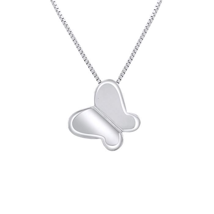 Mes Bijoux Preferes LÉa & arthur - pendentif enfants motif papillon - argent 925 millièmes rhodié