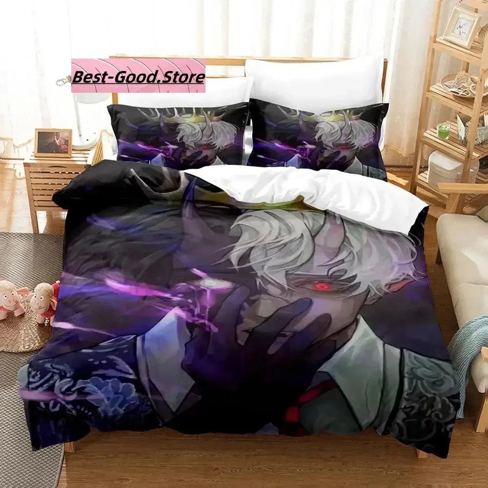 3D Print Cartoon Bed Sheet Set Ranboo Printed Bedding Duvet Cover Set Soft And Comfortable Perfect Children Room Decoration