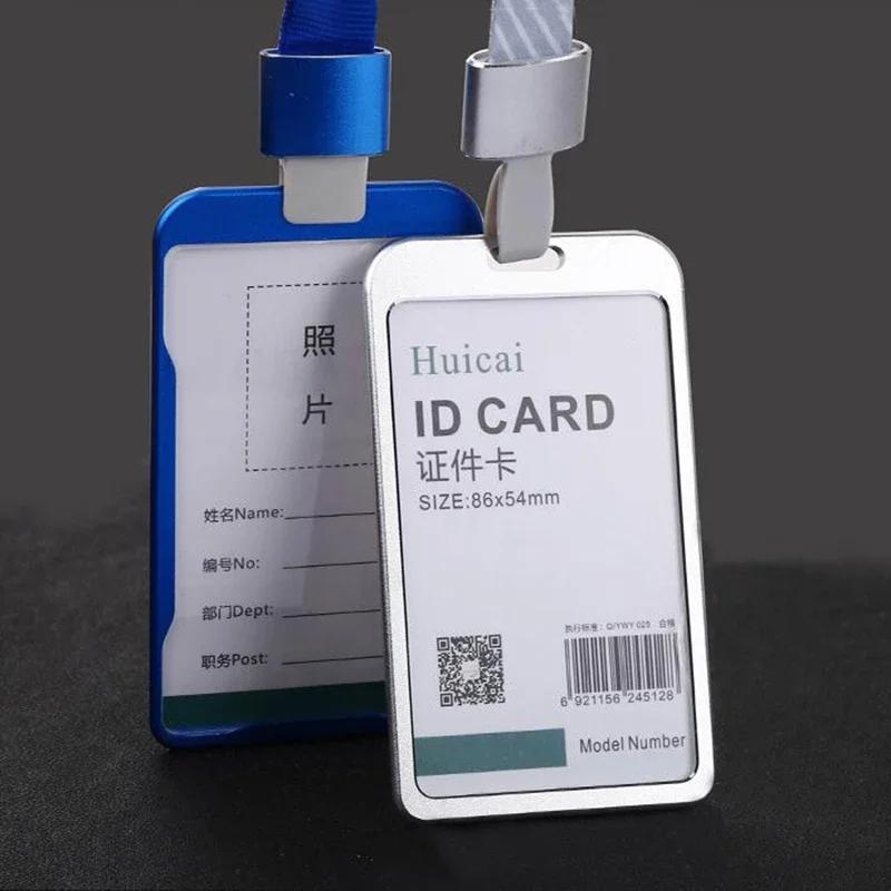 Arbeits Namensschildhalter aus Aluminiumlegierung Business Arbeitskarte Ausweis Ausweishalter Lanyard Halter Metall Ausweis Business Etui mit Einziehbarem Aufroller
