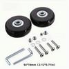 Flexible Rubber Luggage Wheels 40-70mm Wheel Replacement Set Durable Suitcase Repair Kit  Trolley