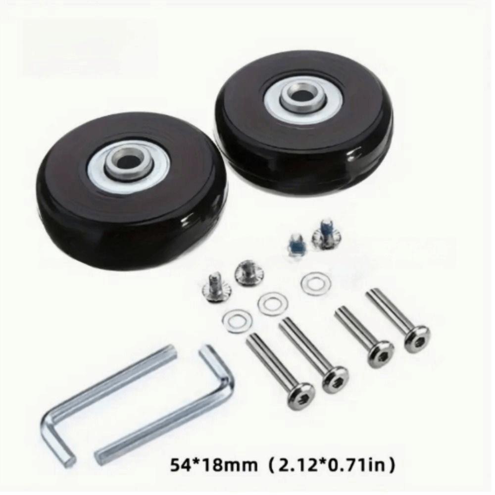 Flexible Rubber Luggage Wheels 40-70mm Wheel Replacement Set Durable Suitcase Repair Kit  Trolley