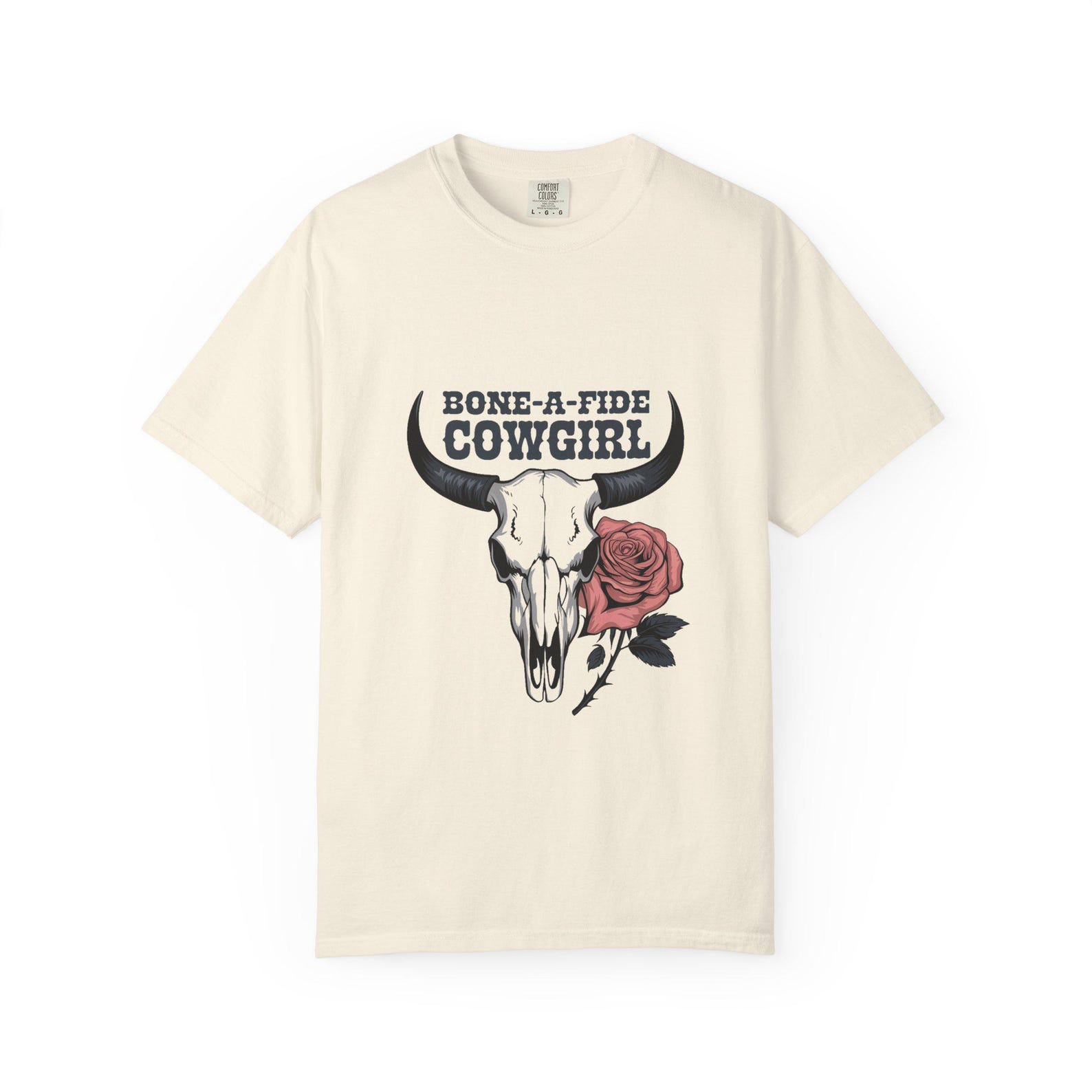 Bone-A-Fide Cowgirl Western Gothic Tee | Alt Cowgirl | Comfort Colors 1717 2XL