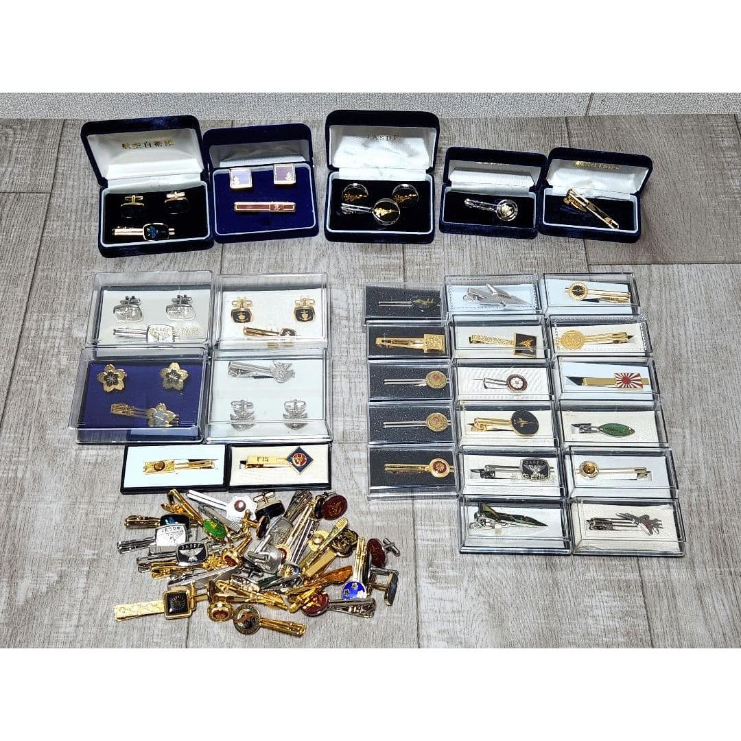 Used Self-Defense Force Goods Tie Pin Cufflinks Collection