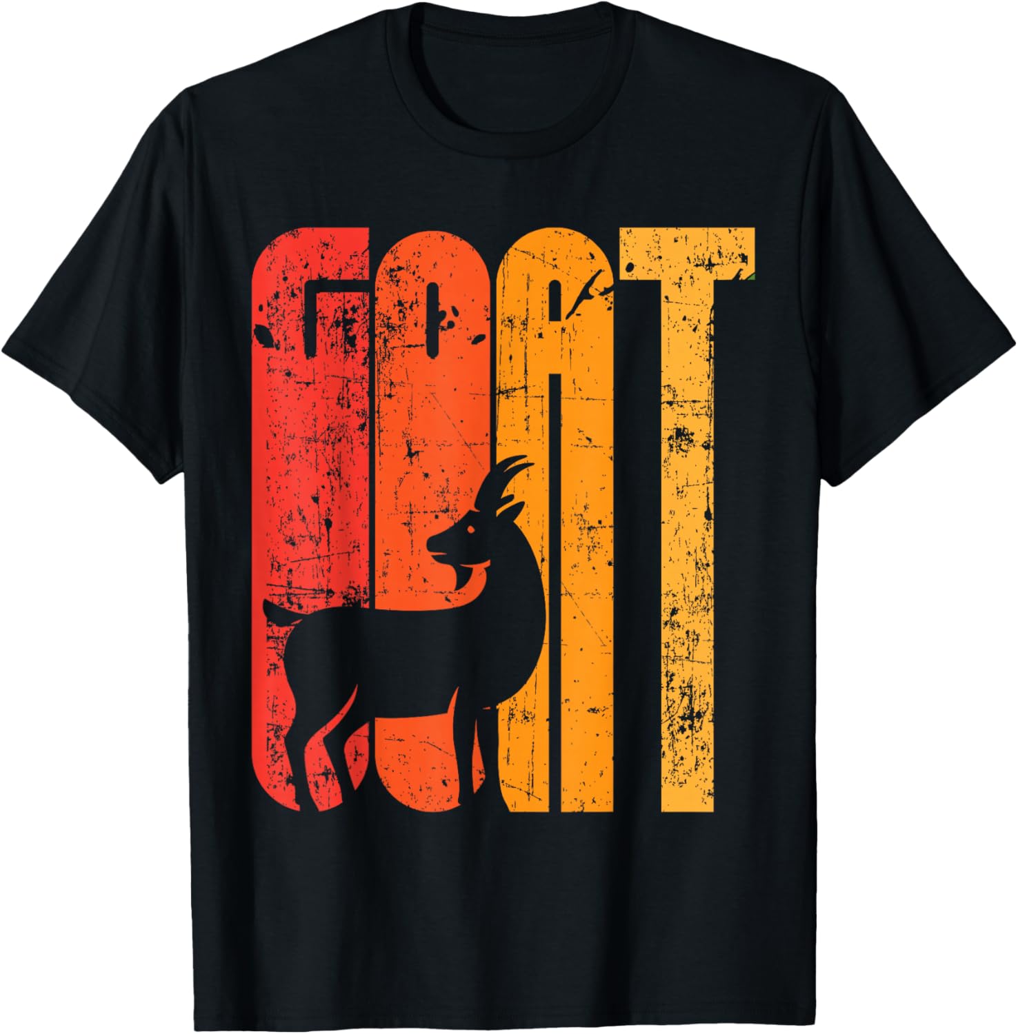 Goat Distressed Vintage Retro Goat Lovers Gift T-Shirt Unisex T-Shirt S