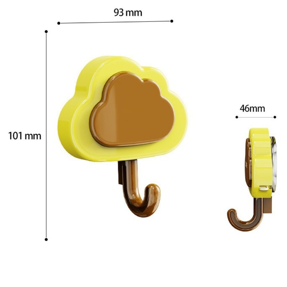 3 Pcs Home Decoration Cute Wall Hook Self Adhesive Key Holder Clothes Towel Hanger  Bathroom