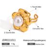European and American pearl rings titanium steel non-fading jewelry rings stainless steel