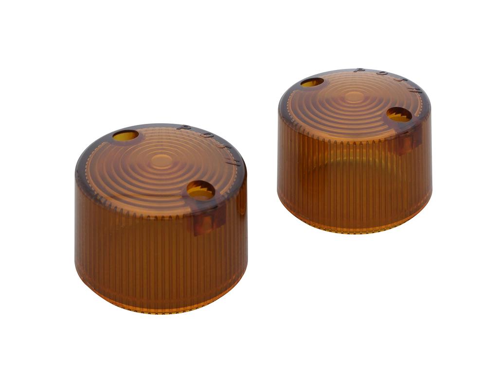 POSH 092071-SP Motorcycle Supplies, Middle Machine Repair Turn Signal Lens, Orange, Pack of 2