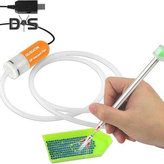 

Алмазная ручка-вакуумная ручка для художественного вышивания Diamond Art Pen с питанием от USB, ручка-выщипчик страз без воска с вакуумным присосом для проектов по рукоделию Diamond Art оранжевый