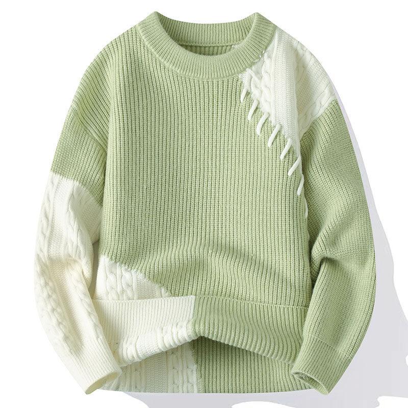 

Горячая распродажа, популярный, новый повседневный свитер с круглым вырезом на осень и зиму, вязаный свитер, свитер большого размера свободного кроя. 2XL