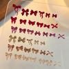 50 Pcs Mix Colorful Cute Bow Ribbon Resin Nail Art Decorations 3D Butterfly Nail Charm Jewelry  Diy Accessories Manicure